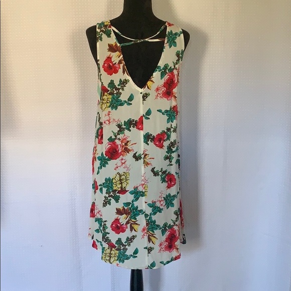 Umgee Sleeveless Floral Print Dress Size Med NWT - Picture 6 of 8